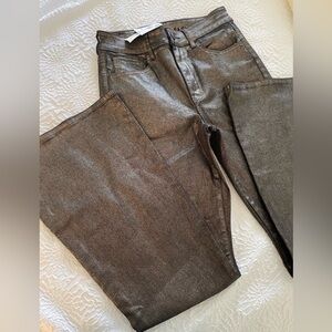 American Eagle metallic jeans bootlegs size 2 short